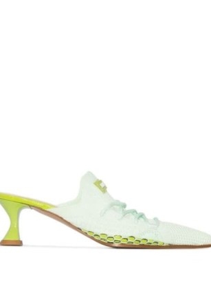 Ancuta Sarca Hera 60mm pointed-toe mules lime green - flipped