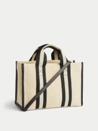 Jigsaw Athena Woven Tote Cream | chic casual top handle bags