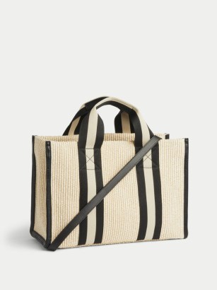 Jigsaw Athena Woven Tote Cream | chic casual top handle bags