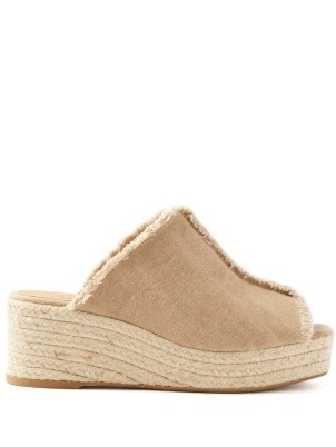 CASTAÑER Queral raw-cut wedge espadrilles – summer holiday wedges – wedged heel espadrille mules – vacation shoes - flipped