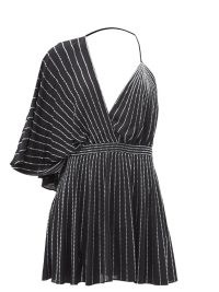 ALEXANDRE VAUTHIER One-shoulder crystal-embellished jersey mini dress ~ glittering LBD ~ asymmetric evening event clothes ~ glamorous one sleeve occasion dresses