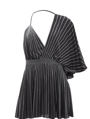 ALEXANDRE VAUTHIER One-shoulder crystal-embellished jersey mini dress ~ glittering LBD ~ asymmetric evening event clothes ~ glamorous one sleeve occasion dresses - flipped