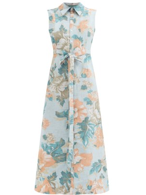 ERDEM Mona belted floral-print dress - flipped