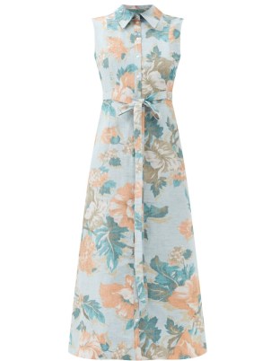 ERDEM Mona belted floral-print dress