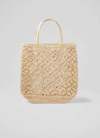 L.K. Bennett Fatema Natural Jute Tote Bag By Maison Bengal / woven summer bags / chic shopper - flipped