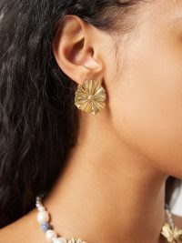 BY ALONA Amary 18kt gold-plated earrings ~ floral jewellery