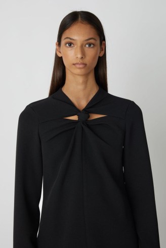 CAMILLA AND MARC Knight Blouse in Black ~ chic knot detail blouses ~ women’s minimalist clothes ~ effortless style clothing - flipped