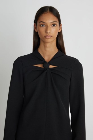 CAMILLA AND MARC Knight Blouse in Black ~ chic knot detail blouses ~ women’s minimalist clothes ~ effortless style clothing
