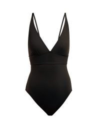 ERES Larcin V-neck swimsuit | black deep plunge swimsuits | womens chic plunging swimwear