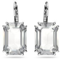 SWAROVSKI Millenia drop earrings Octagon cut in White Rhodium plated – clear crystal drops