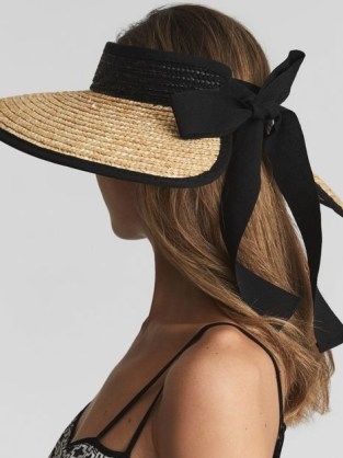 REISS KYLIE Oversized Visor / women’s chic summer visors / vacasion accessories / holiday sun hats - flipped