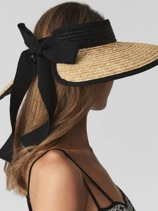 REISS KYLIE Oversized Visor / women’s chic summer visors / vacasion accessories / holiday sun hats
