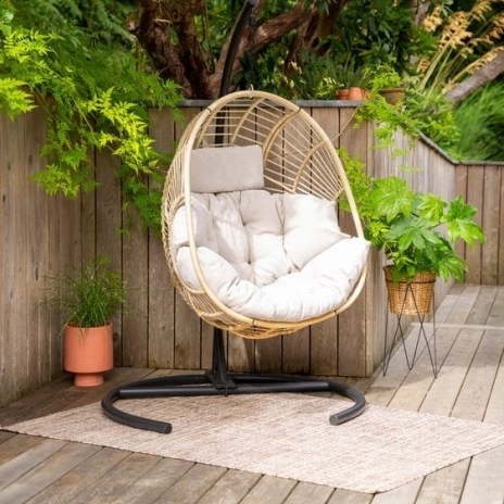 Singapore Hanging Egg Chair ~ retro garden swing chairs ~ decking seating ~ stylish outdoor furniture - flipped