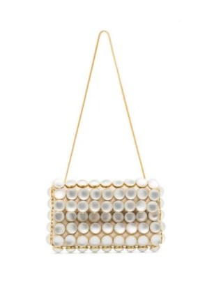 Vanina La Voie crystal-embellished mini bag | gold chain strap evening occasion bags