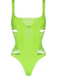 Agent Provocateur Dakota cut-out swimsuit apple green – women’s cutout swimsuits – bright vibrant swimwear