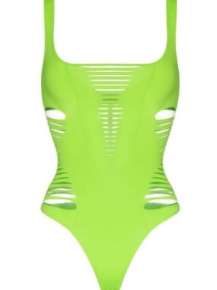 Agent Provocateur Dakota cut-out swimsuit apple green – women’s cutout swimsuits – bright vibrant swimwear - flipped