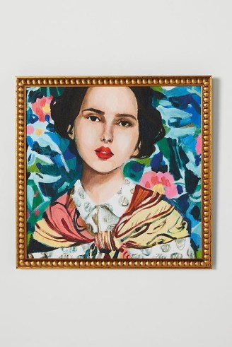 Artfully Walls Woman & Flowers Wall Art ~ Tali Yalonetzki portrait prints ~ beautiful artwork ~ women’s portraits ~ vibrant paintings of women - flipped