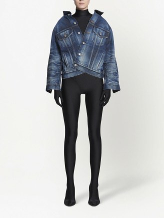 Balenciaga Swing denim jacket Blue Stonewash | women’s casual designer jackets