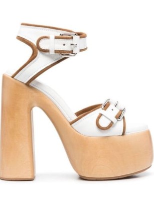 Casadei side-buckle platform sandals | high chunky platforms | retro block heel shoes