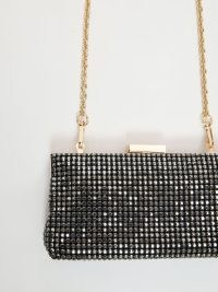 JIGSAW Crystal Frame Evening Bag / shimmering chain strap occasion bags / glittering party clutch