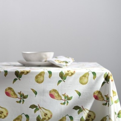 Canningvale Cucina Pears Rectangular Tablecloth – fruit pattern – kitchen design – table cloth patterns - flipped