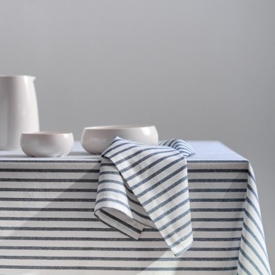 Canningvale Cucina Stripe Rectangular Tablecloth – fashionable design – kit out your home in style - flipped