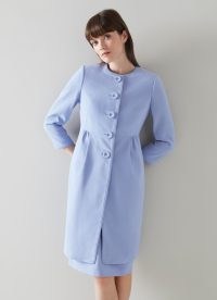 L.K. BENNTT Georgia Lavender Crepe Frock Coat ~ chic occasion coats ~ summer wedding guest clothes