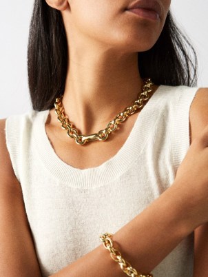 LAURA LOMBARDI Cinzia 14kt gold-plated necklace ~ women’s chunky chain necklaces ~ contemporary statement jewellery