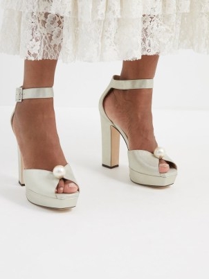 JIMMY CHOO Socorie 120 metallic-leather platform sandals | gold ankle strap platforms | luxe retro occasion shoes | 70s vintage style high heels