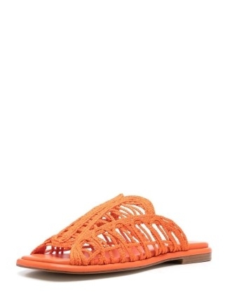 Hereu woven open-toe sandals – orange woven sandal - flipped