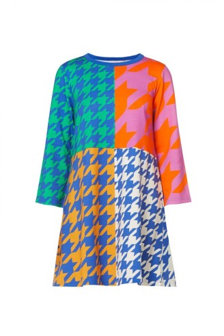 gorman HOUNDSTOOTH TEE DRESS / long sleeved check print dresses / checked fashion