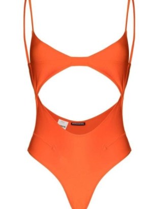 Jacquemus high-leg cut-out swimsuit / orange cutout swimsuits / women’s French swimwear - flipped