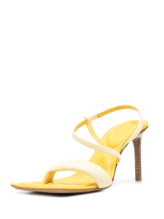 Jacquemus Limone strappy slingback sandals ~ asymmetric strap square toe sandal - flipped