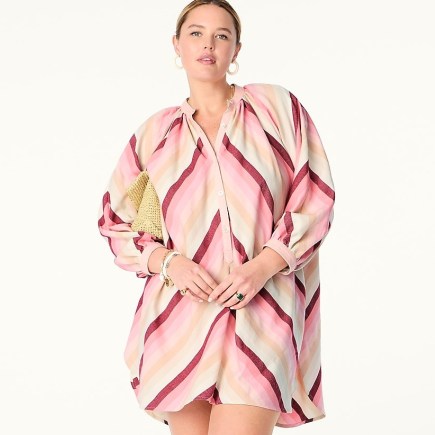 Marrakshi Life X J.Crew tunic dress Pink Ombre Stripe ~ breezy cotton summer dresses - flipped