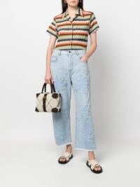 Marni Daisy cropped boyfriend jeans | floral denim clothes