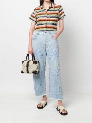 Marni Daisy cropped boyfriend jeans | floral denim clothes