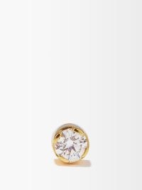 SOPHIE BILLE BRAHE Diamant diamond & 18kt gold single stud earring – womens understated earrings – MATCHESFASHION women’s fine jewellery