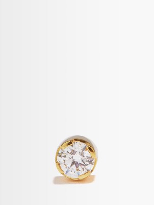 SOPHIE BILLE BRAHE Diamant diamond & 18kt gold single stud earring – womens understated earrings – MATCHESFASHION women’s fine jewellery - flipped
