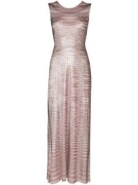 Missoni lurex-detail open back dress / luxe metallic thread dresses