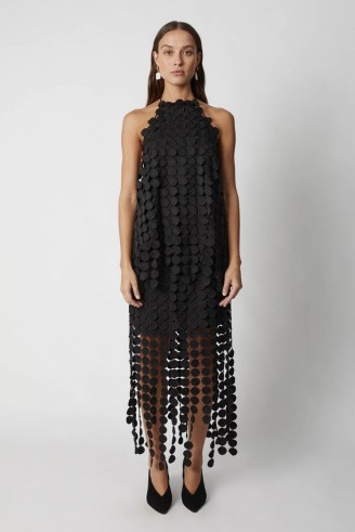 CAMILLA AND MARC C&M Murano Skirt in Black – sheer fringed evening skirts – chic party clothes – cocktail fashion - flipped