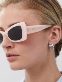 CELINE EYEWEAR Cat-eye acetate sunglasses – women’s chic retro inspired eyewear – luxe vintage style summer accessory – baby pink frames
