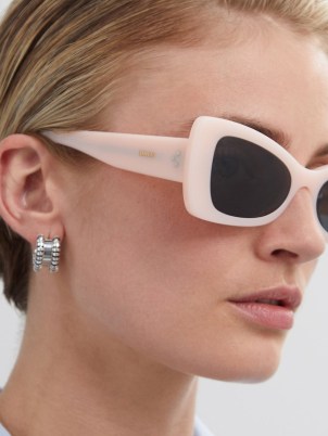 CELINE EYEWEAR Cat-eye acetate sunglasses – women’s chic retro inspired eyewear – luxe vintage style summer accessory – baby pink frames - flipped