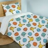 Canningvale Pokémon Quilt Cover Set – Pikachu Friends – crafted with all natural fibres – soft and smooth