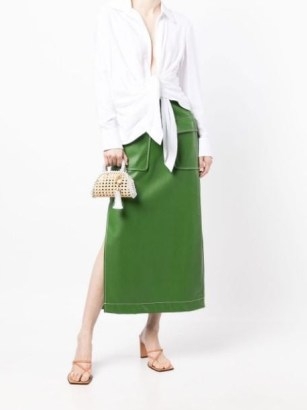 Rosantica Schultz tassel-detail tote bag ~ mini rattan handbags ~ small summer occasion bags - flipped