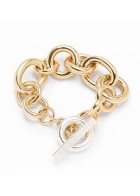 ME amd EM Silver Clasp Bracelet Gold/Silver / chic chunky chain link bracelets / women’s modern gold plated jewellery