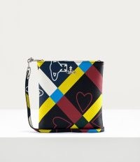Vivienne Westwood SQUIRE SQUARE CROSSBODY BAG in Orb and Heart Check – vegan leather cross body bags