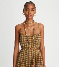 Tory Burch ROXANNE BEADED LONG NECKLACE ~ longline enamel and wood bead embellished necklaces ~ summer statement jewellery