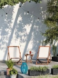ANYDAYJohn Lewis & Partners Garden Deckchair & Fabric Sling, FSC-Certified (Eucalyptus Wood), Natural