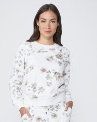 PAIGE Dayna Sweatshirt White Multi / women’s floral sweatshirts / women’s feminine cotton sweat tops
