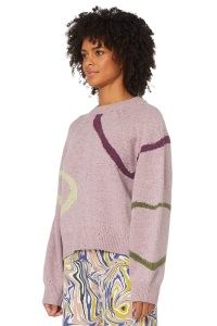 gorman CIRCLE BACK JUMPER in LILAC | women’s relaxed fit crew neck jumpers | womens beautiful raglan sleeve sweaters